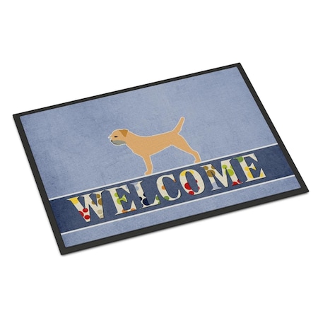 Carolines Treasures 24 x 36 in. Border Terrier Welcome Indoor or Outdoor Mat BB5493JMAT